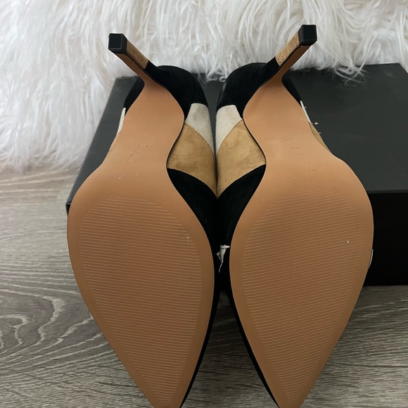 Brand New GILI Neutral Color Block Pointed Toe Pumps Soft Suede size 7 Gorg!👠❣️ - Picture 5 of 12